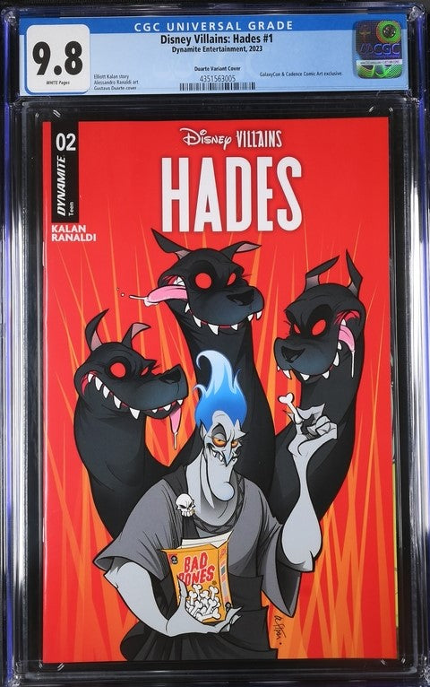 Disney Villians Hades #2 GalaxyCon Exclusive Duarte Trade Variant CGC Universal Grade 9.8 GalaxyCon