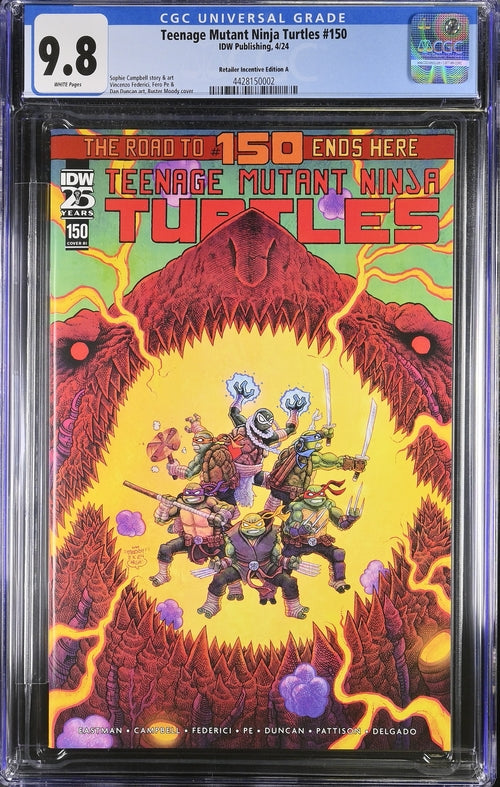 Teenage Mutant Ninja Turtles #150 1:10 Moody Variant CGC Universal Grade 9.8