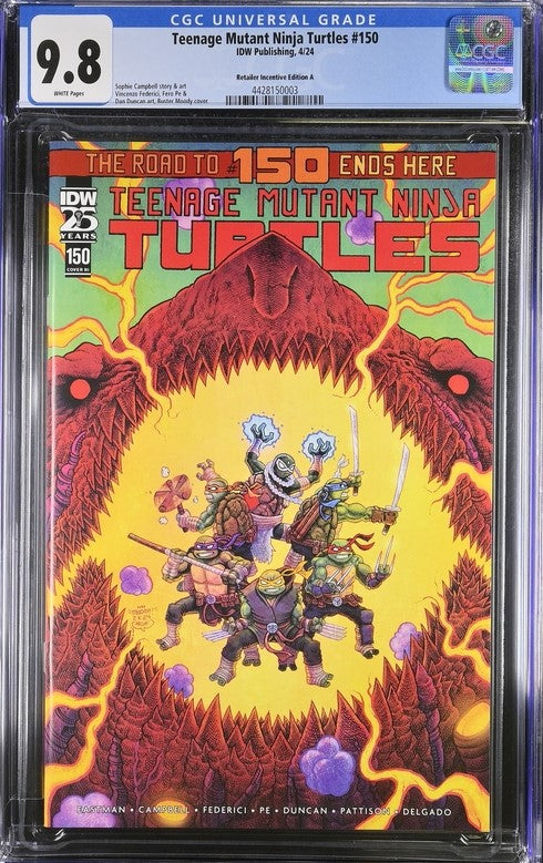 Teenage Mutant Ninja Turtles #150 1:10 Moody Variant CGC Universal Grade 9.8