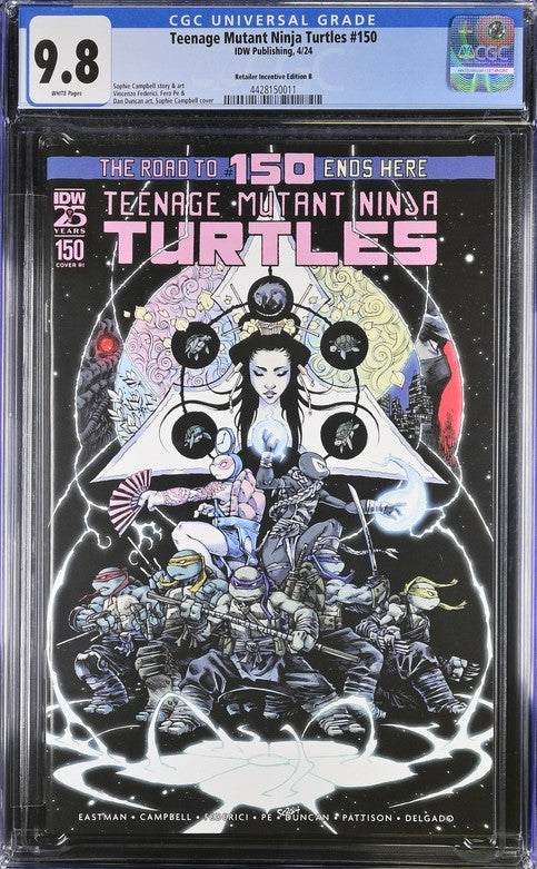 Teenage Mutant Ninja Turtles #150 1:25 Campbell Variant CGC Universal Grade 9.8