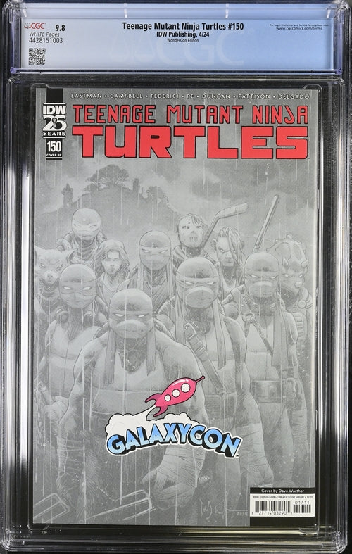 Teenage Mutant Ninja Turtles #150 GalaxyCon Exclusive Virgin Variant CGC Universal Grade 9.8