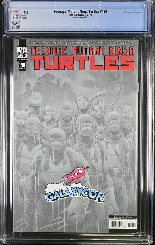 Teenage Mutant Ninja Turtles #150 GalaxyCon Exclusive Virgin Variant CGC Universal Grade 9.8