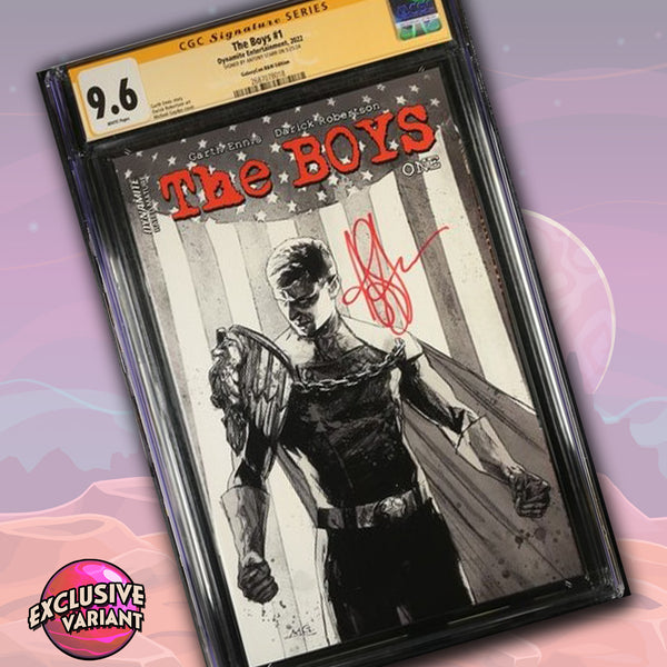 The Boys #1 B&W Dynamite Entertainment CGC Signature Series 9.6 Signed Antony Starr