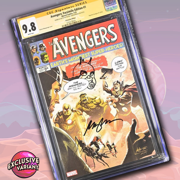 Avengers: Facsimile Edition #1 GalaxyCon Edition Marvel Comics CGC Signature Series 9.8 Signed & Sketched Rafael Albuquerque