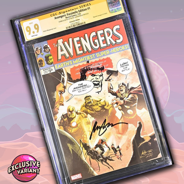 Avengers: Facsimile Edition #1 GalaxyCon Edition Marvel Comics CGC Signature Series 9.9 Signed & Sketched Rafael Albuquerque