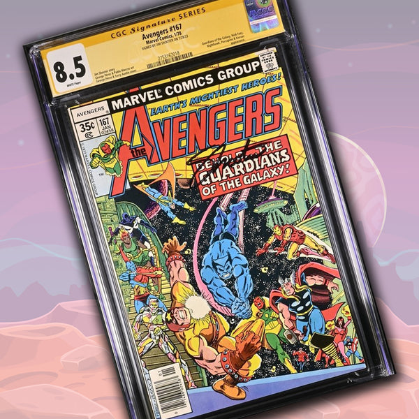 Avengers #167 Marvel Comics CGC Signature Series 8.5 Signed Jim Shooter