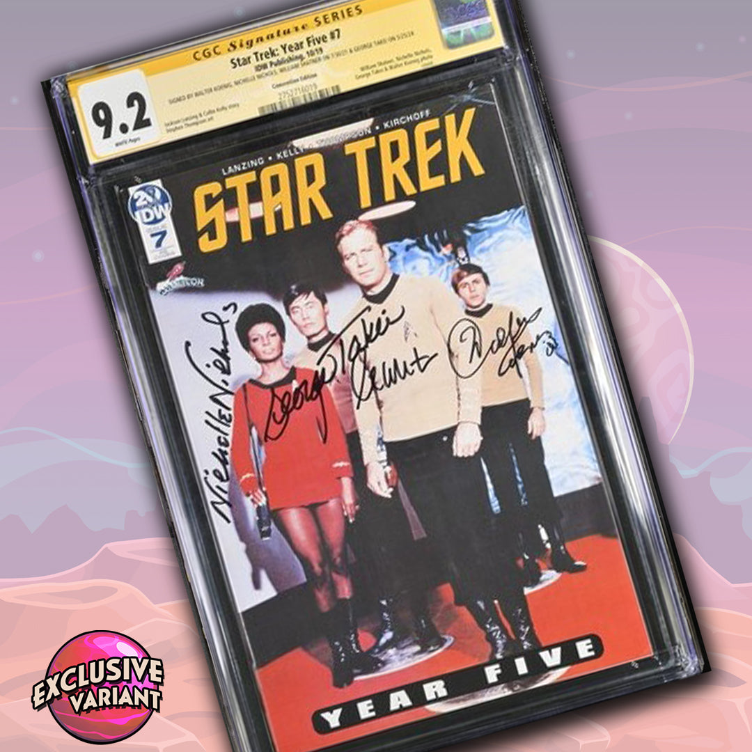 Star Trek: Year Five #7 IDW Publishing CGC Signature Series 9.2 Cast x4 Signed Nichols, Shatner, Takei, Koenig