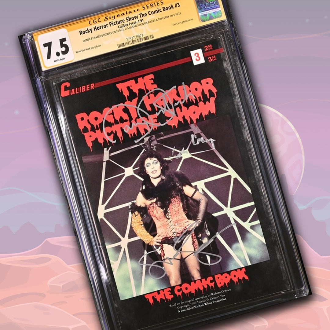 Rocky Horror Picture Show: The Comic Book #3 CGC Signature Series 7.5 Cast x3 Signed Bostwick, Sarandon, Curry