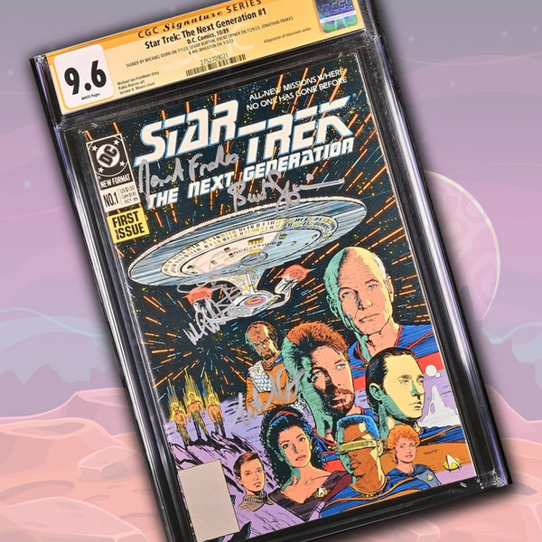 Star Trek: The Next Generation #1 DC Comics 1989 CGC Signature Series 9.6 Cast x5 Signed Dorn, Burton, Spiner, Frakes, Wheaton