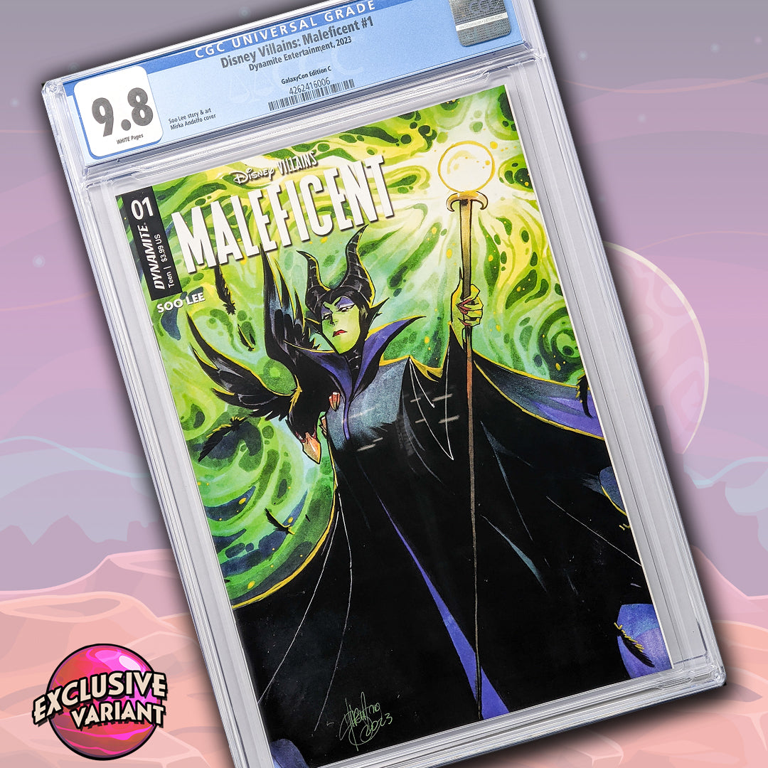 Disney Villains Maleficent #1 GalaxyCon Exclusive Andolfo Variant CGC Universal 9.8 GalaxyCon