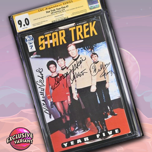 Star Trek: Year Five #7 IDW Publishing CGC Signature Series 9.0 Cast x4 Signed Nichols, Shatner, Takei, Koenig