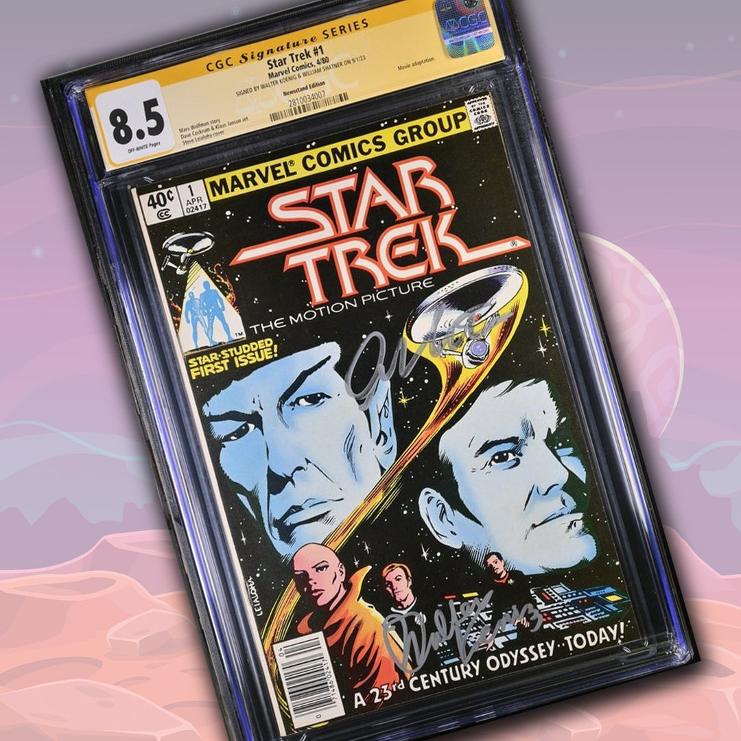 Star Trek #1 Marvel Comics CGC Signature Series 8.5 Cast x2 Signed Koenig, Shatner