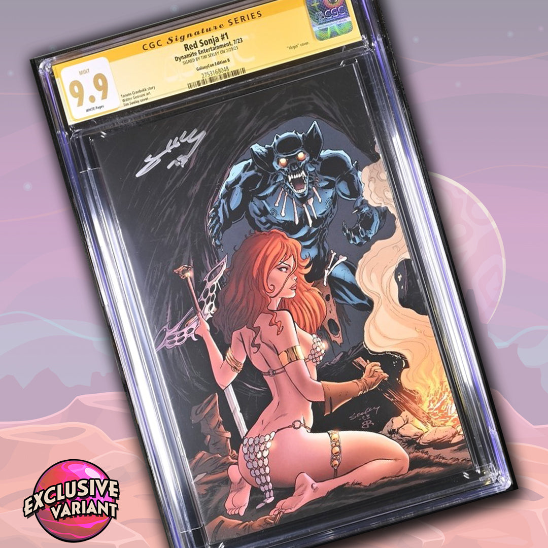 Red Sonja #1 GalaxyCon Edition B Dynamite Entertainment CGC Signature Series 9.9 Signed Tim Seeley
