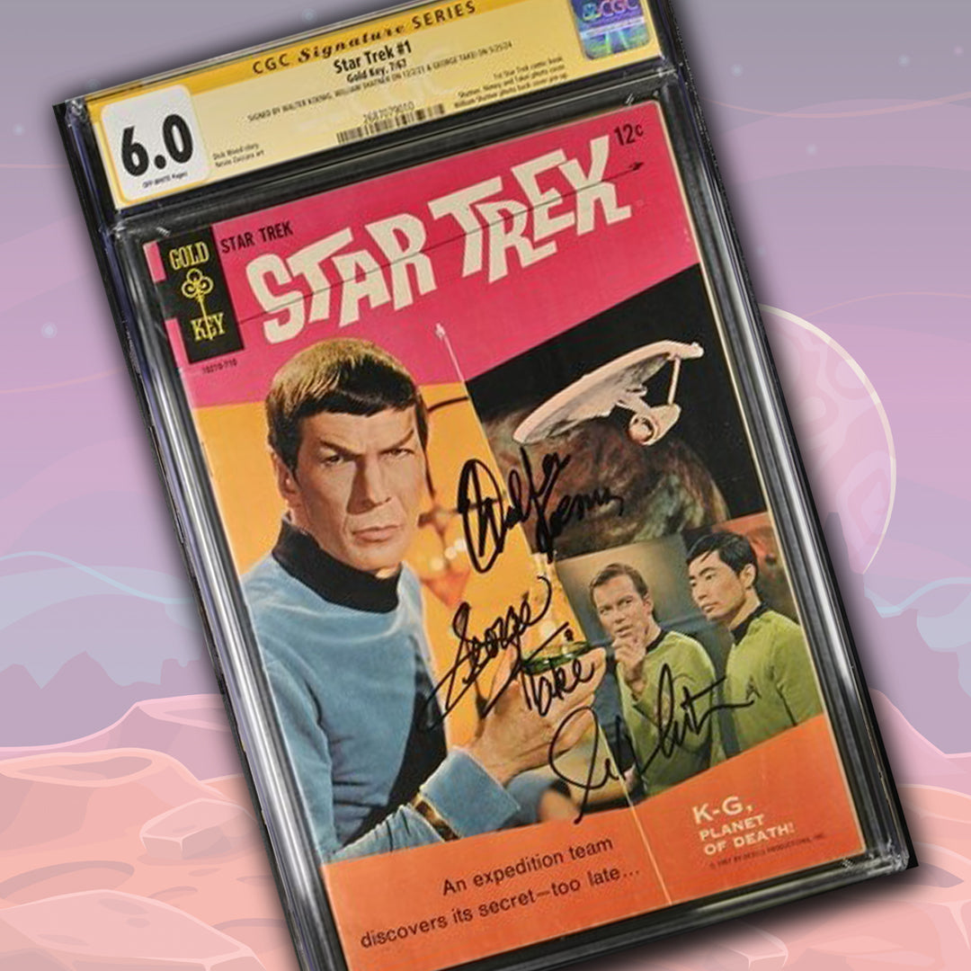 Star Trek #1 Gold Key CGC Signature Series 6.0 Signed William Shatner, Walter Koenig, George Takei