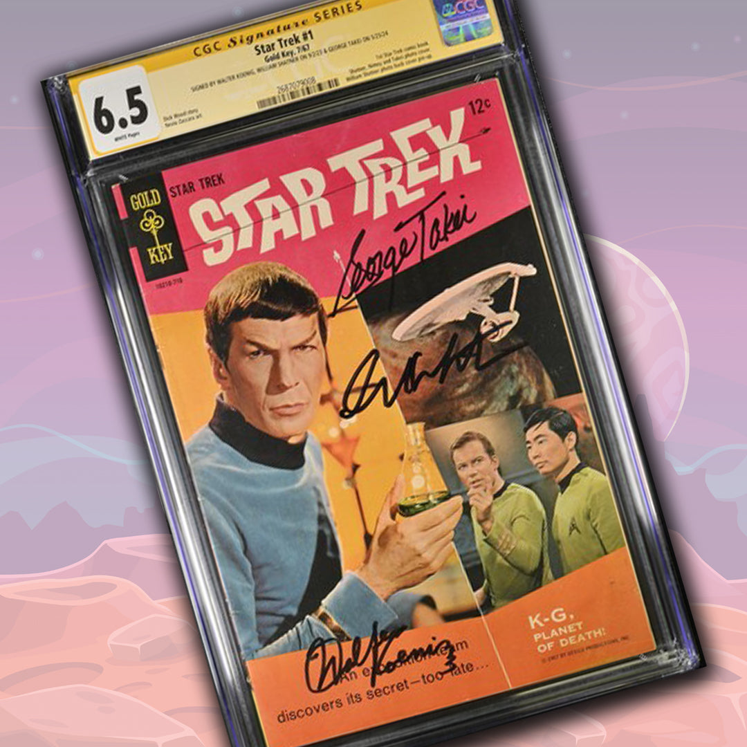 Star Trek #1 Gold Key CGC Signature Series 6.5 Signed William Shatner, Walter Koenig, George Takei