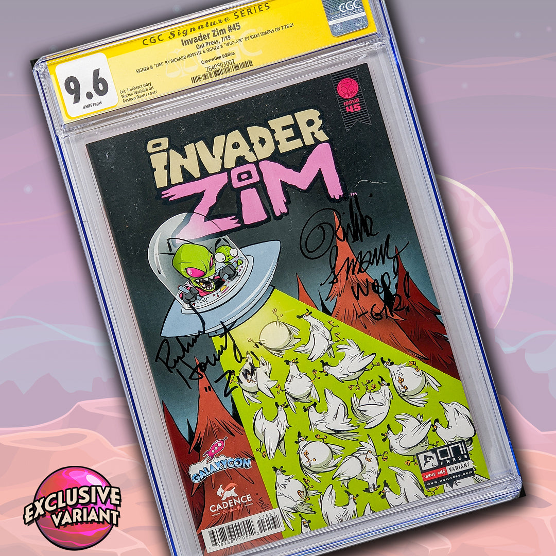 Invader Zim #45 Oni Press GalaxyCon Edition CGC Signature Series 9.6 Signed Horvitz, Simons