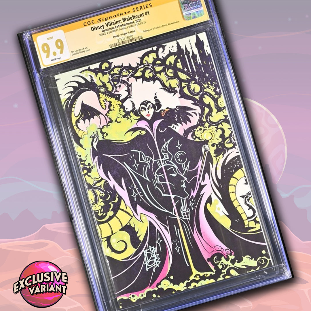 Disney Villains Maleficent #1 Dynamite Entertainment CGC Signature Series 9.9 Signed & Sketched by Danielle Otrakji