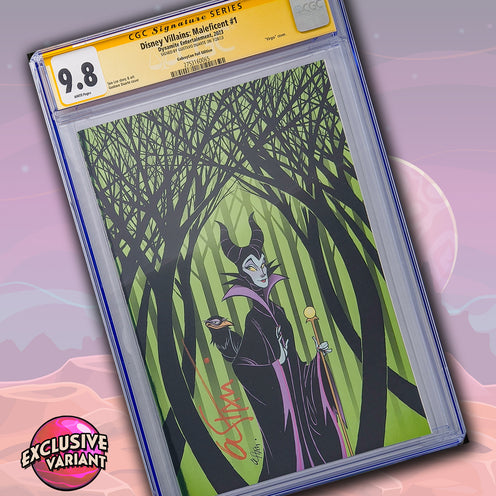 Disney Villains Maleficent #1 GalaxyCon Foil Edition CGC Signature Series 9.8 Signed by Gustavo Duarte