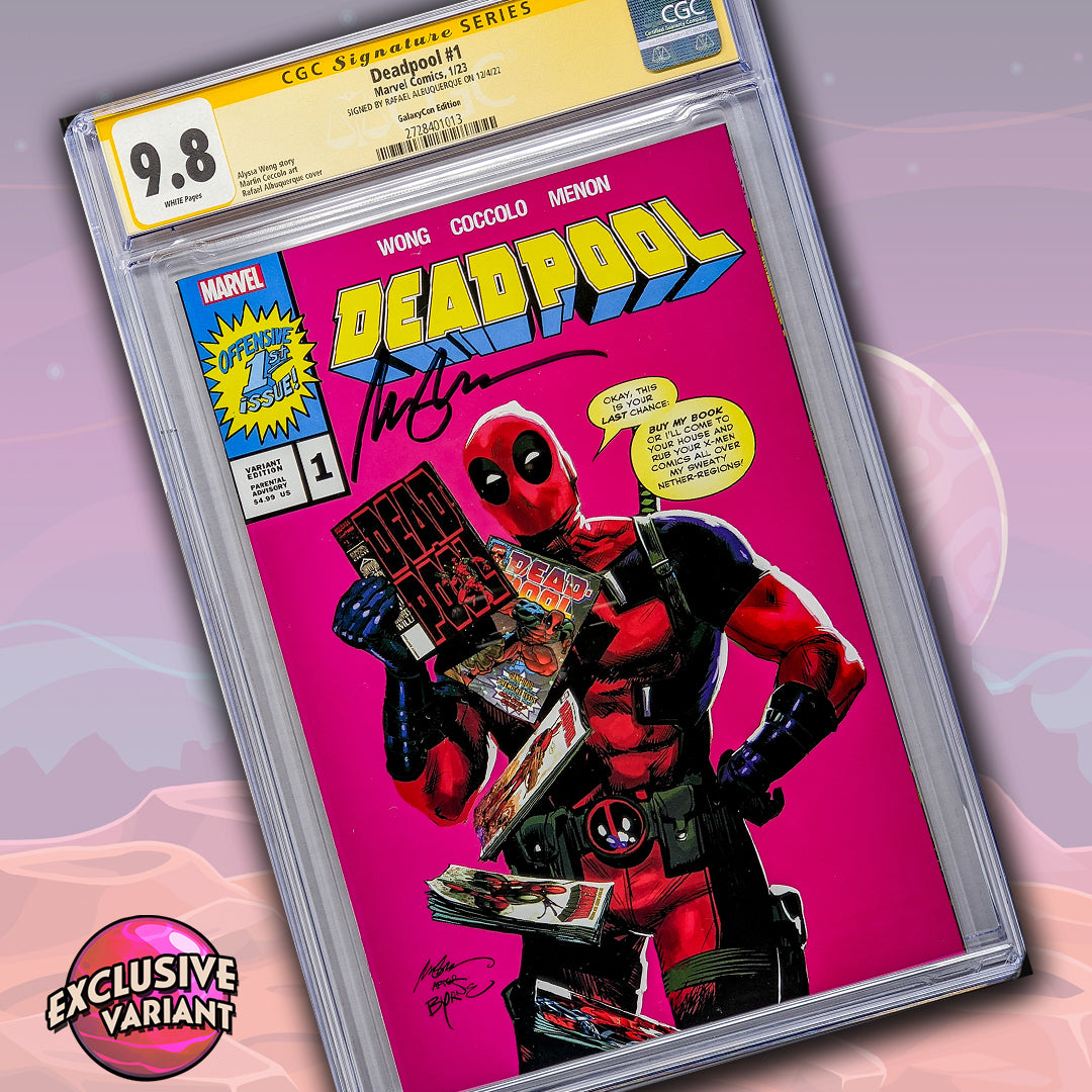 Marvel Deadpool #1 GalaxyCon Columbus 2022 Exclusive Variant CGC Signature Series 9.8 Signed Albuquerque