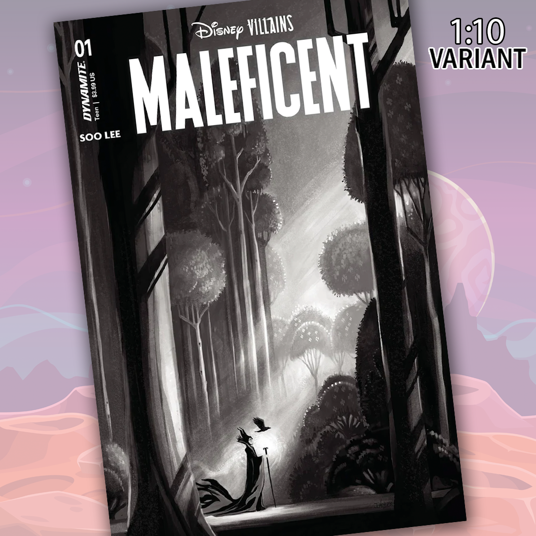 Disney Villains Maleficent #1 Cover ZB 1:10 Meyer B&W Variant Comic Book