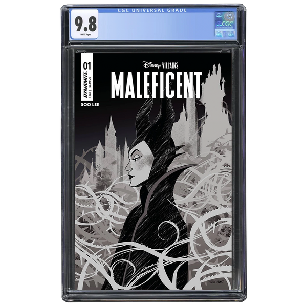 Disney Villains Maleficent #1 1:10 Durso B&W Variant CGC Universal 9.8