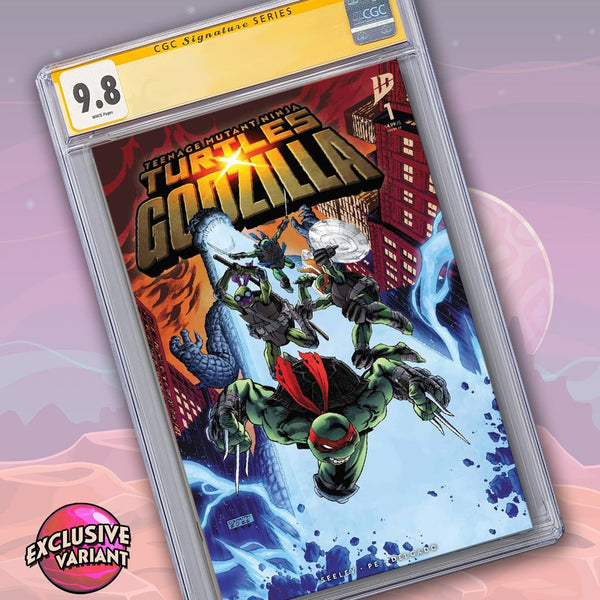 PRESALE: Teenage Mutant Ninja Turtles x Godzilla #1 GalaxyCon Exclusive CGC Signature Series 9.8 Signed By: Cory Smith