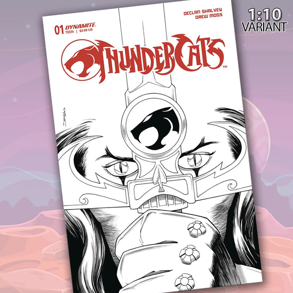 Thundercats #1 Cover Q 1:10 Shalvey Line Art Variant Cover Comic Book