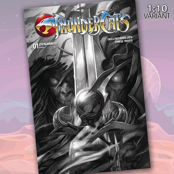 Thundercats #1 Cover ZF 1:10 Francesco Mattina B&W Variant Cover Comic Book