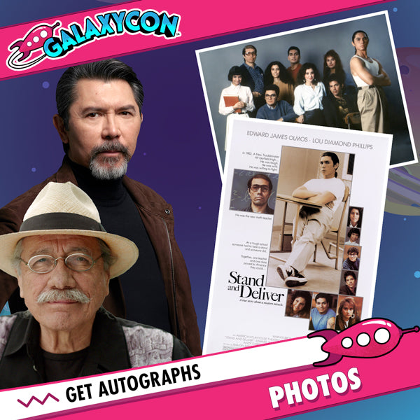 Lou Diamond Phillips & Edward James Olmos: Duo Autograph Signing on Photos, February 29th Olmos Phillips GalaxyCon Richmond