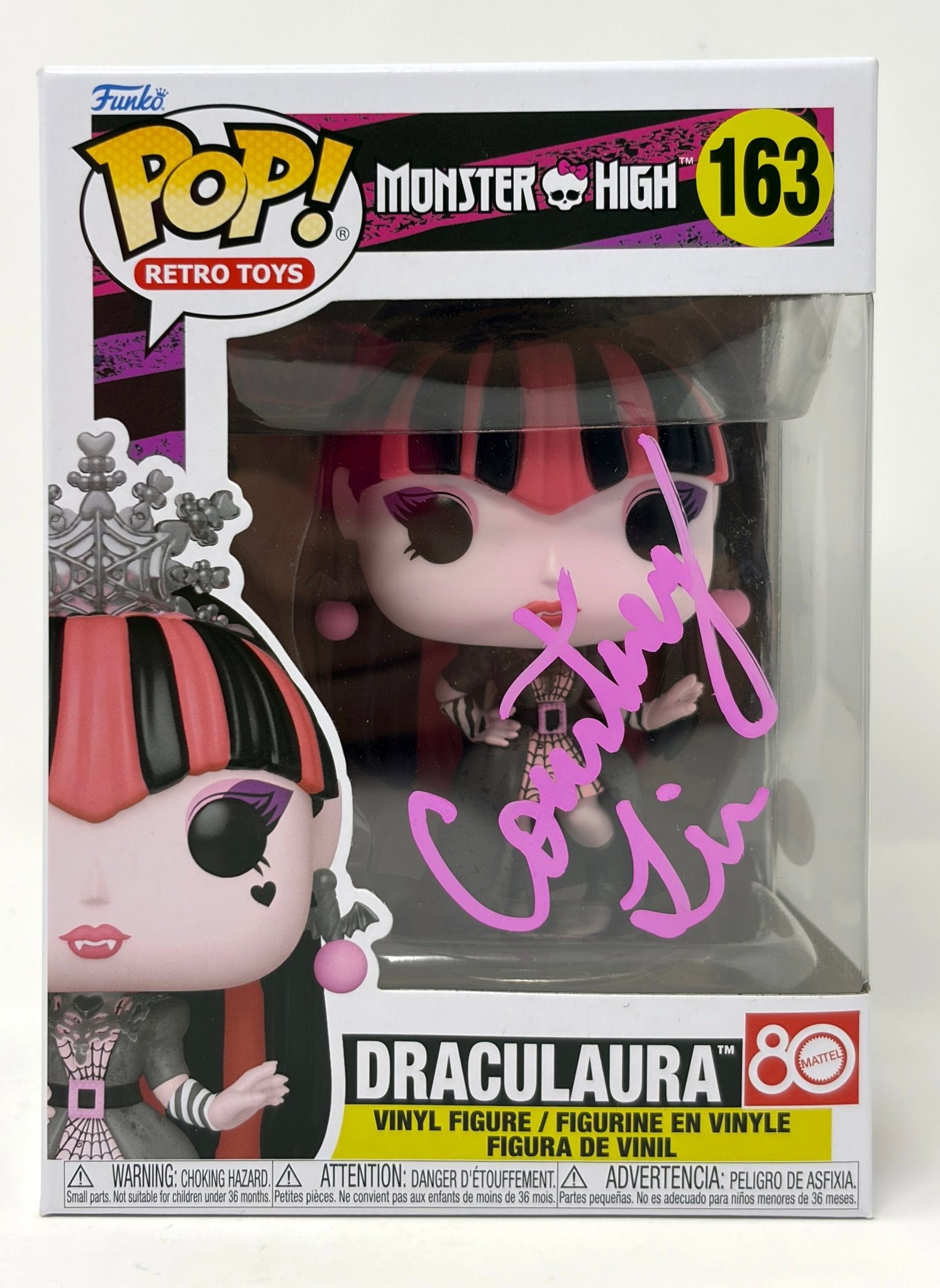 Courtney Lin Monster High Draculaura #163 Signed Funko Pop JSA Certified Autograph