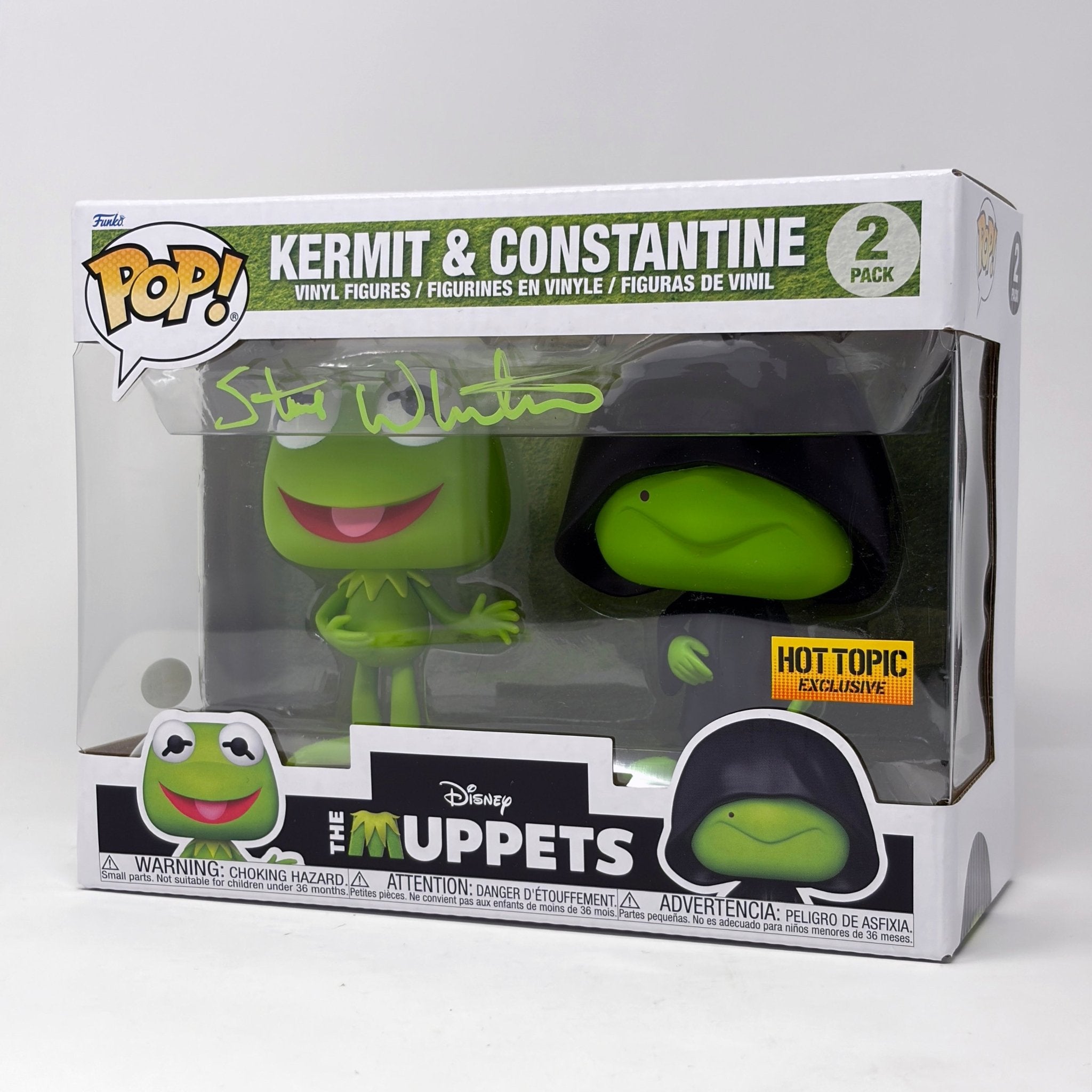 Steve Whitmire The Muppets Kermit & Constantine Exclusive 2-Pack Signed Funko Pop