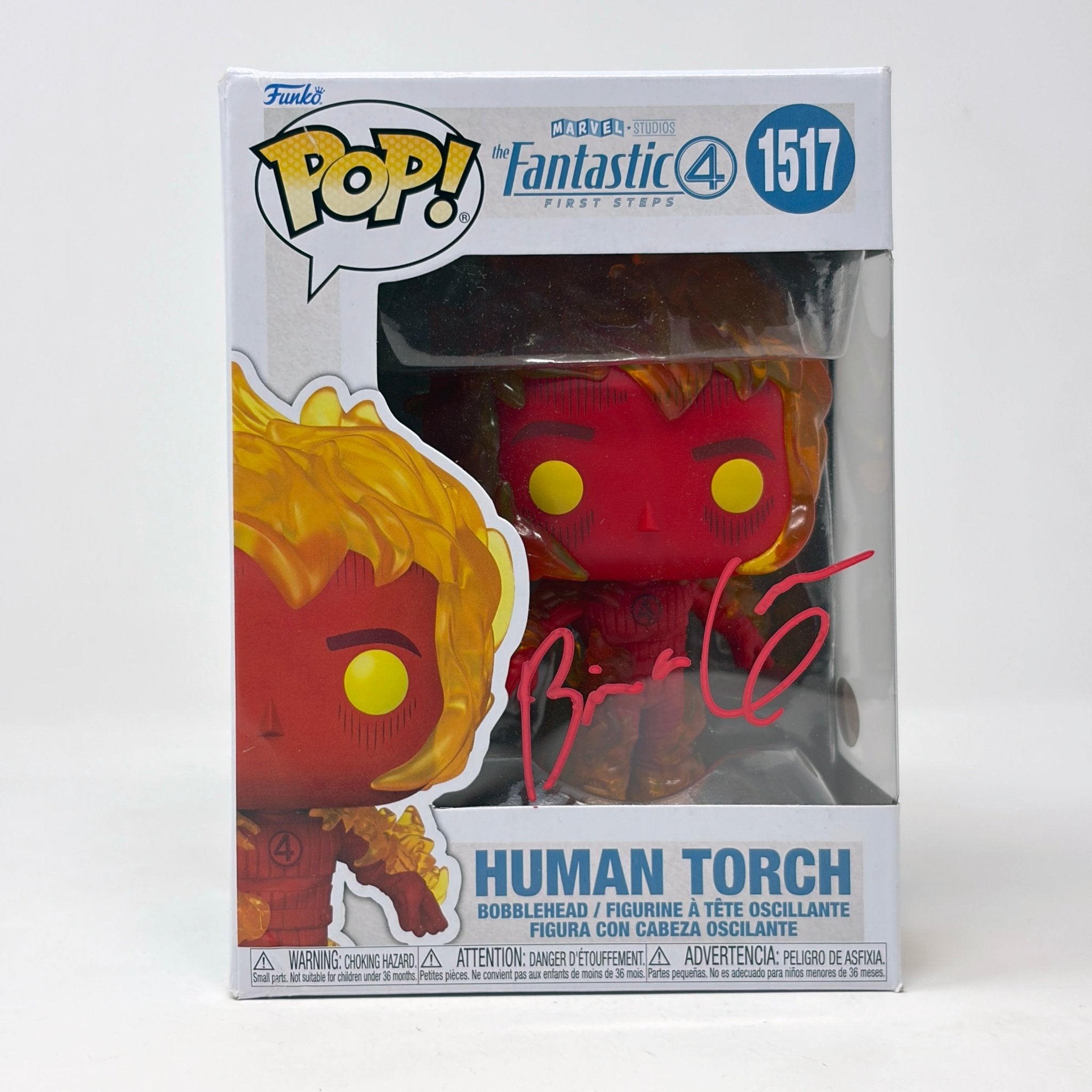 Brian Austin Green Marvel Fantastic 4 Human Torch #1517 Signed Funko Pop