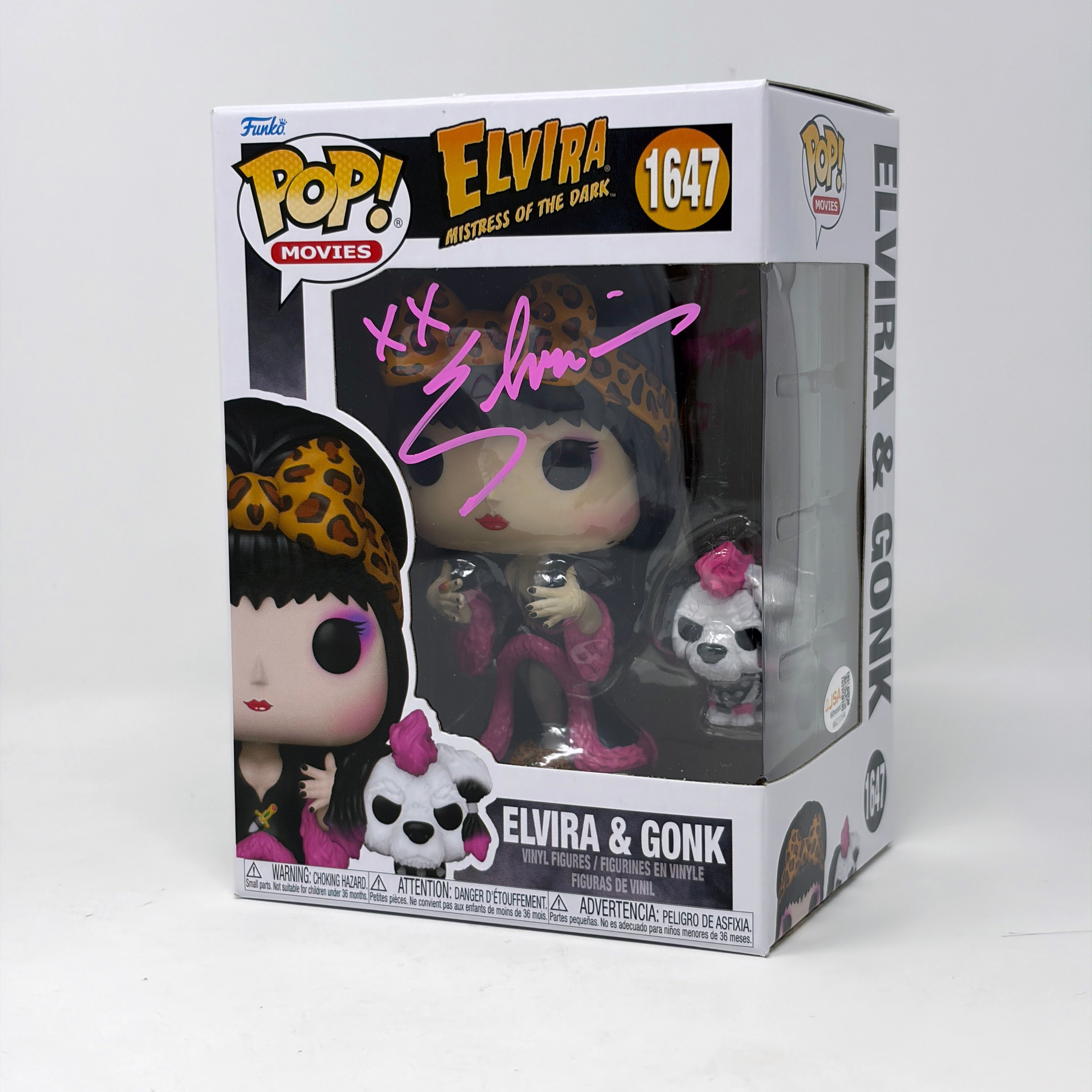 Cassandra Peterson Signed Elvira & Gonk #1647 Funko Pop