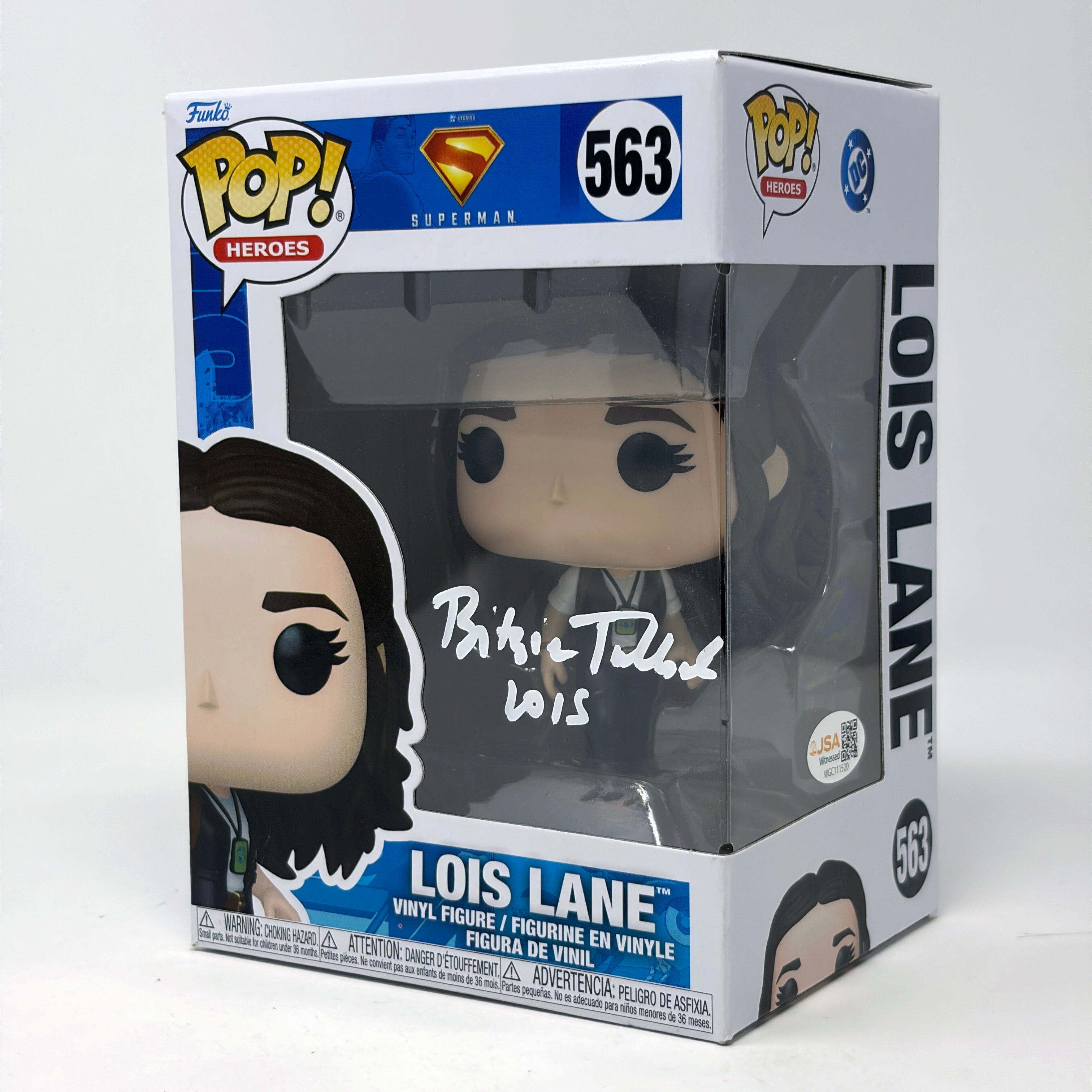 Bitsie Tulloch Lois Lane Superman #563 Signed Funko Pop