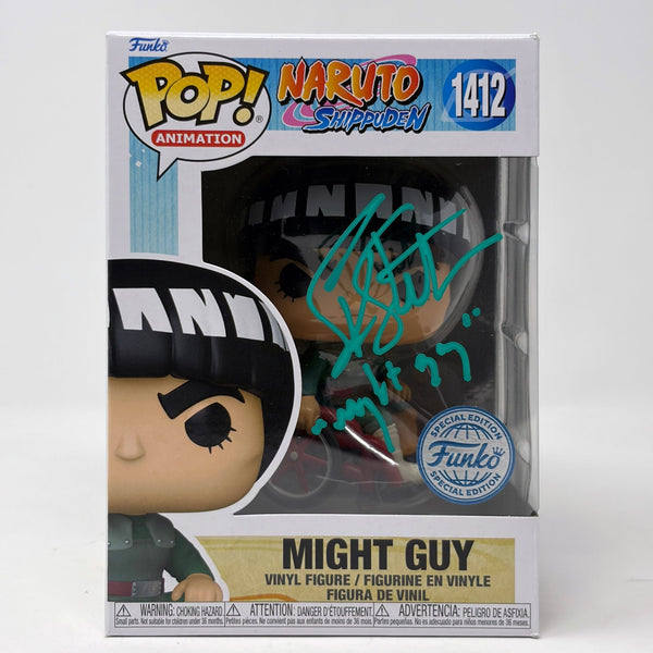 Skip Stellrecht Signed "Might Guy" in Naruto #1412 Funko Pop