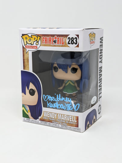 Brittney Karbowski Fairy Tail Wendy Marvell #283 Signed Funko Pop JSA Certified Autograph