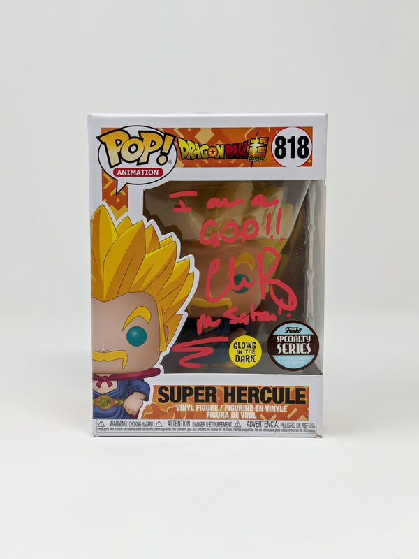 Chris Rager Dragon Ball Super Hercule #818 Exclusive Signed Funko Pop JSA Certified Autograph GalaxyCon
