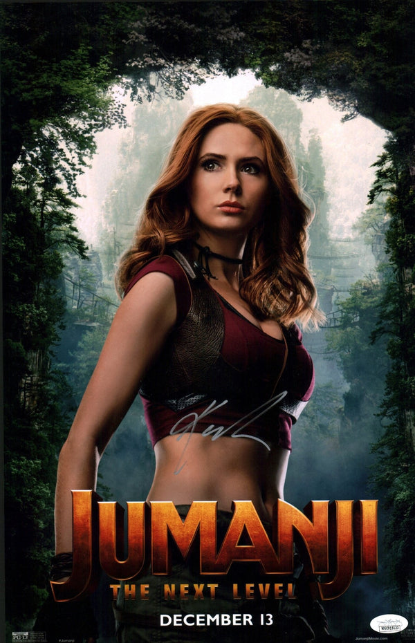Karen Gillan Jumanji 11x17 Signed Photo Poster JSA Certified Autograph