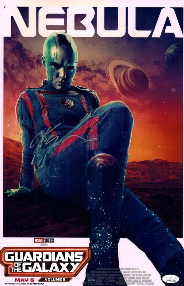 Karen Gillan Guardians of the Galaxy 11x17 Signed Photo Poster JSA COA Certified Autograph