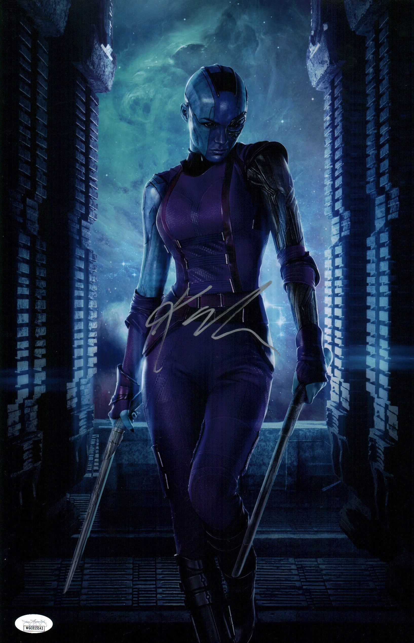 Karen Gillan Guardians of the Galaxy 11x17 Signed Photo Poster JSA Certified Autograph