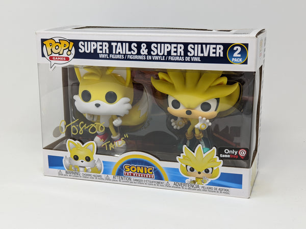 Colleen O'Shaughnessy Sonic Super Tails Silver 2-Pack Exclusive Signed Funko Pop JSA COA Certified Autograph