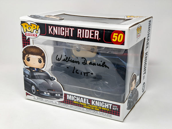 William Daniels Knight Rider Michael Knight with KITT #50 Signed JSA Funko Pop Rides JSA Certified Autograph
