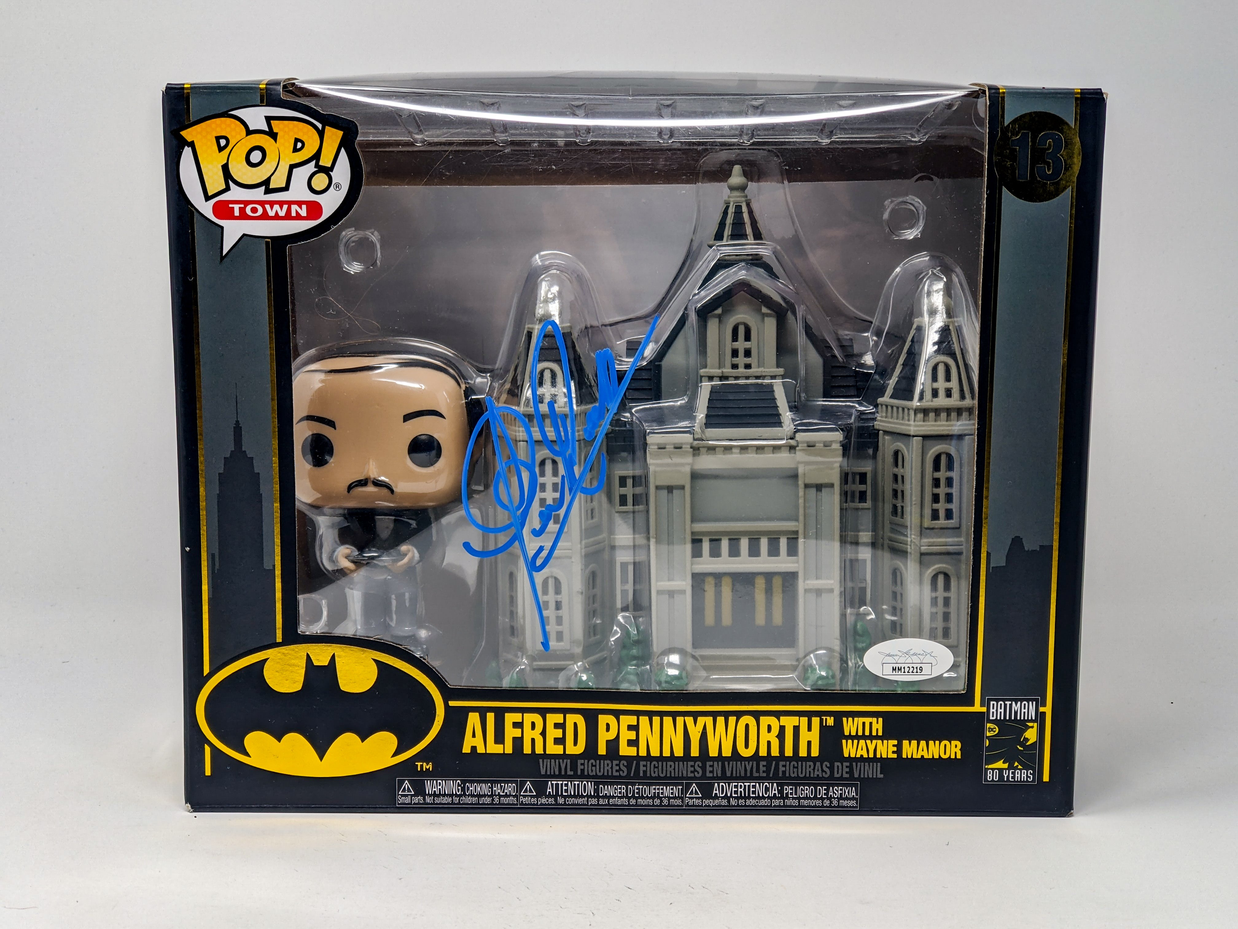 Clive Revill Batman Alfred Pennyworth Wayne Manor #13 Exclusive Signed JSA Funko Pop Town JSA Certified Autograph