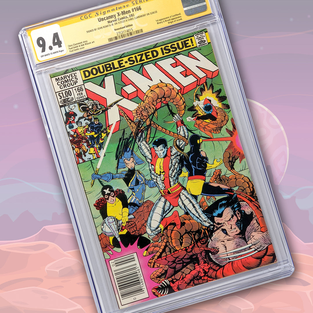 Marvel Comics Uncanny X-Men #166 CGC Signature Series 9.4 Signed X2 John Romita Jr. , Chris Claremont
