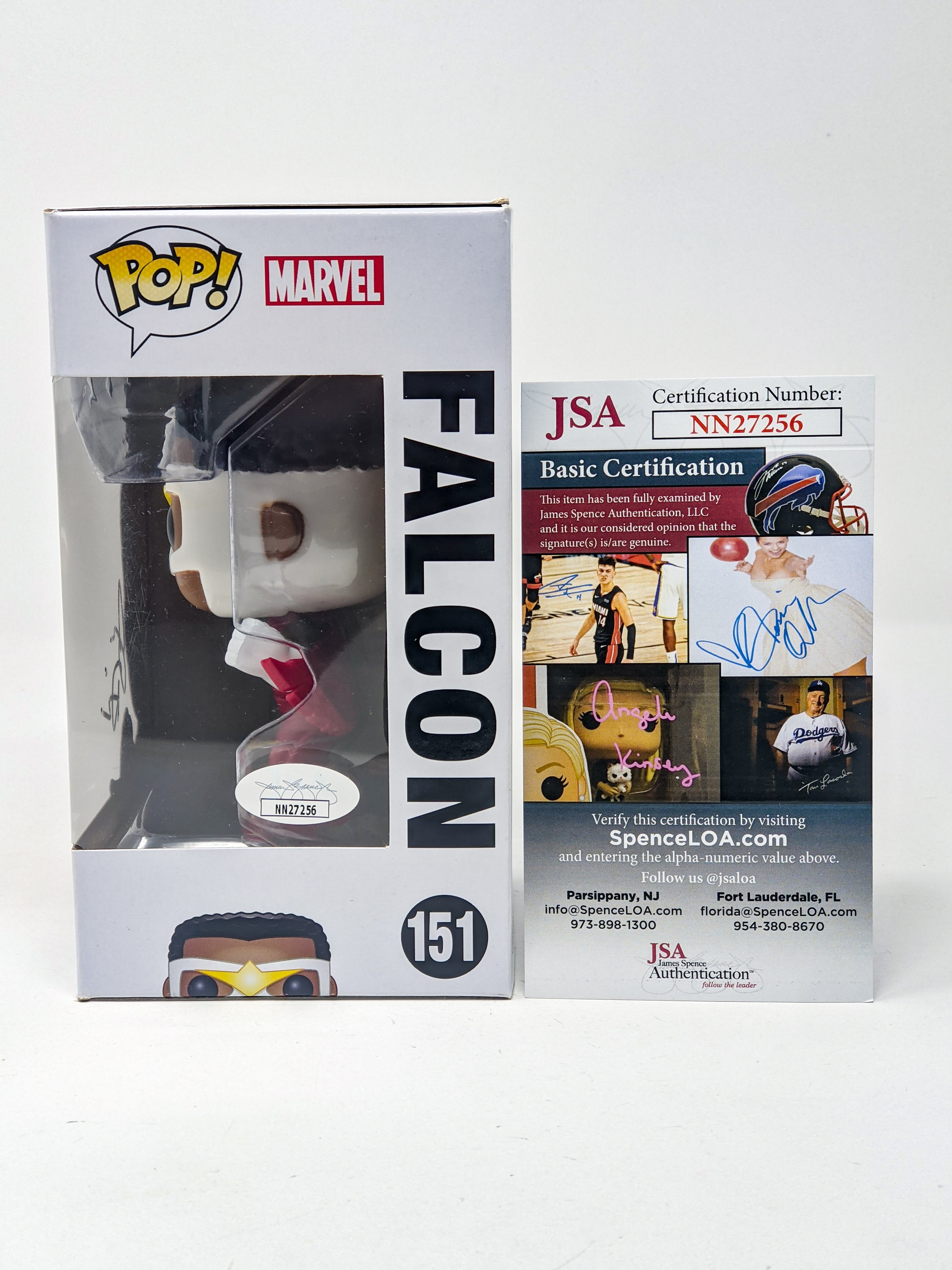 Bumper Robinson Marvel Falcon #151 Signed Funko Pop JSA  Certified Autograph
