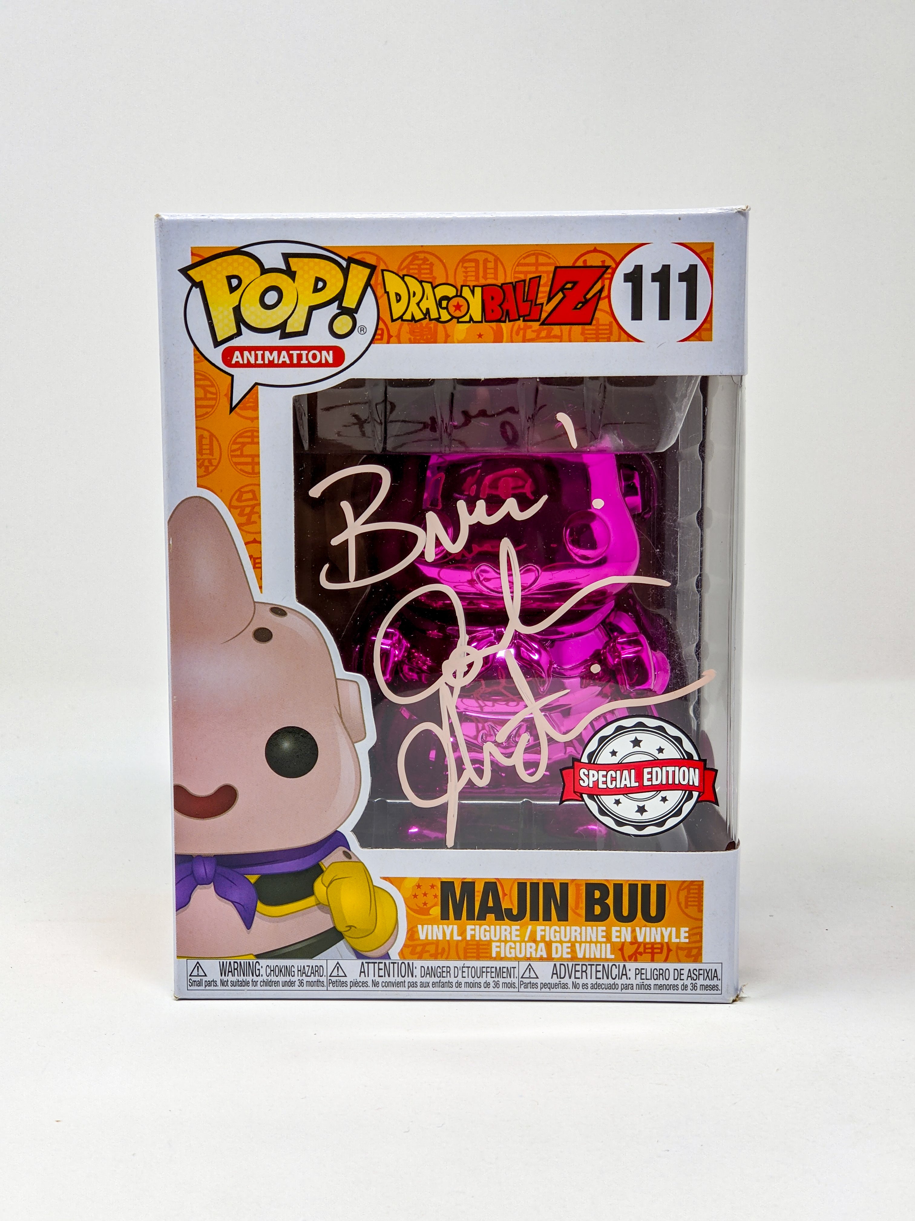 Josh Martin Dragon Ball Z  Majin Buu Chrome #111 Special Edition Signed Funko Pop JSA Certified Autograph GalaxyCon