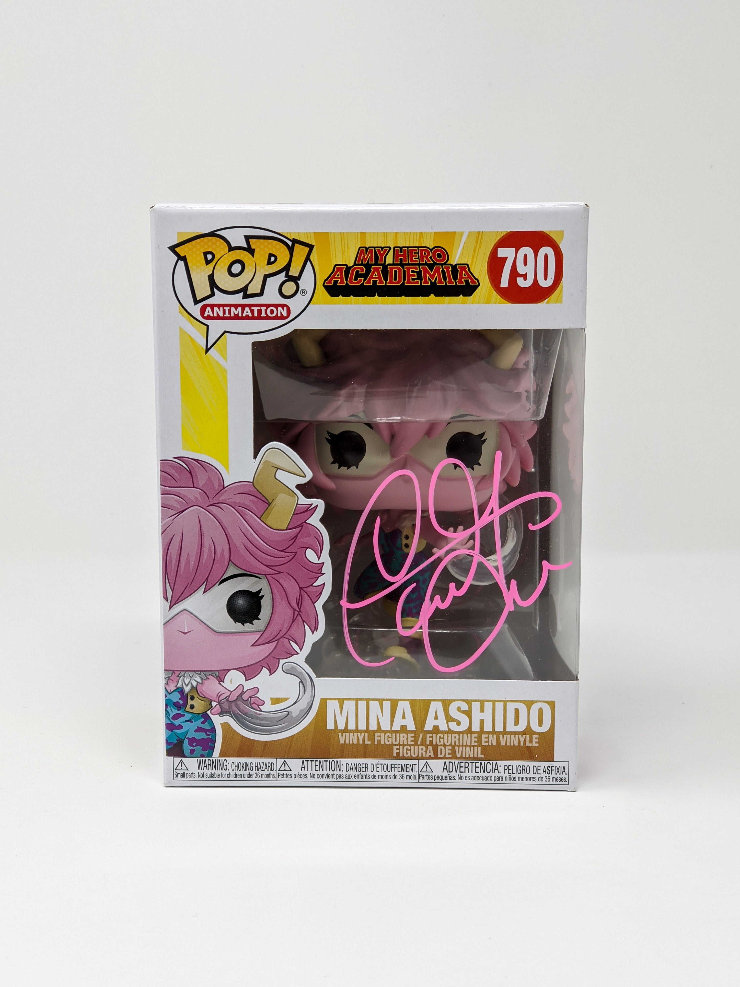 Caitlin Glass My Hero Academia Mina Ashido Funko Insider Club #790 Signed Funko Pop JSA Certified Autograph