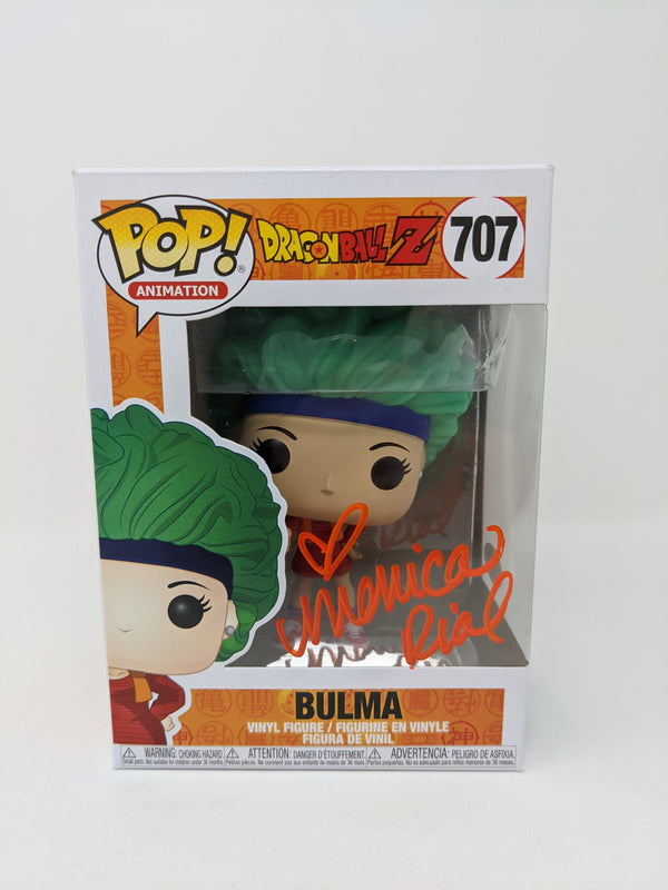 Monica Rial Dragon Ball Z Bulma #707 Signed JSA Funko Pop GalaxyCon