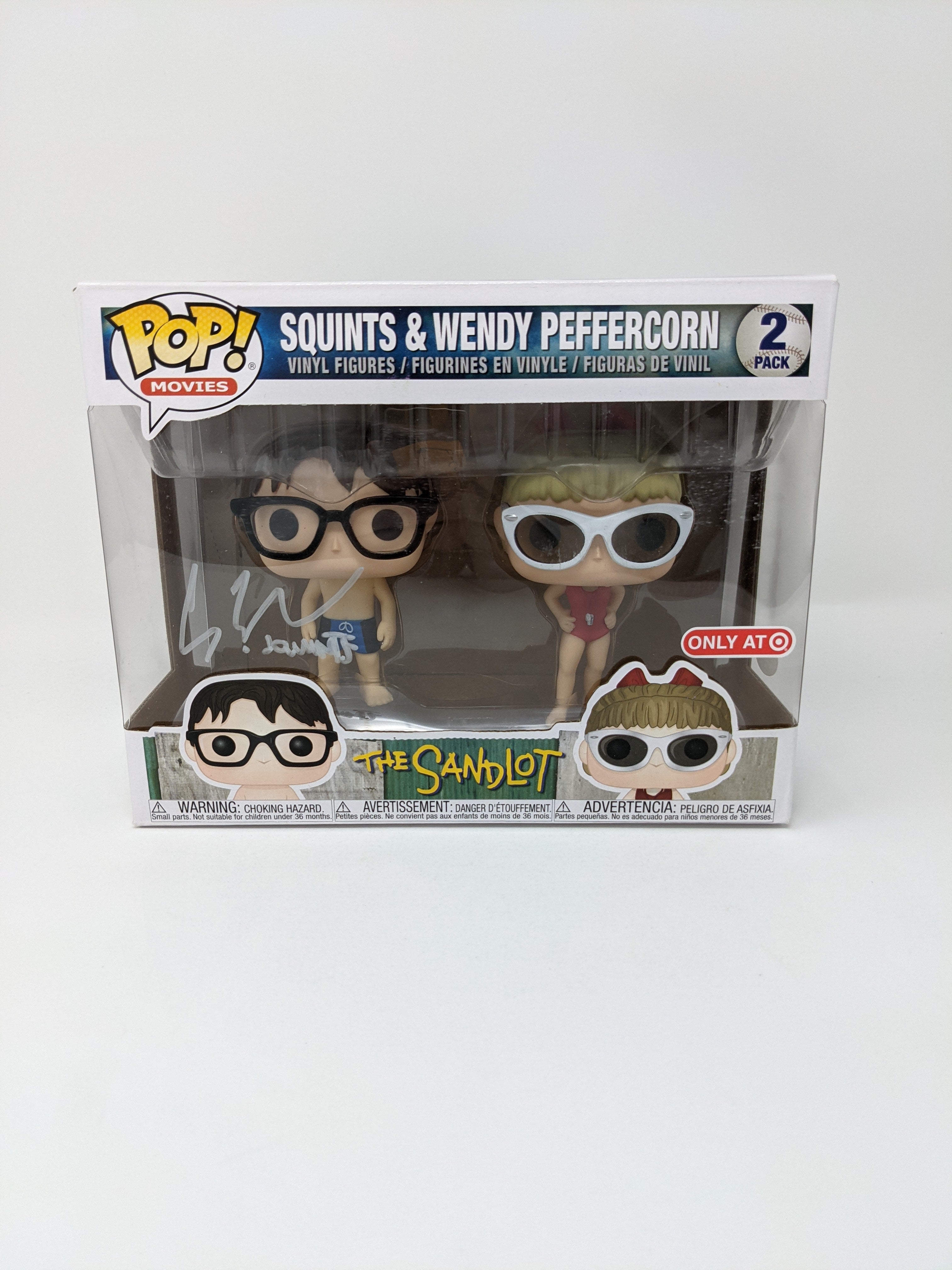 Chauncey Leopardi Sandlot Squints & Wendy Peppercorn #2 Pack Exclusive Signed Funko Pop JSA COA Certified Autograph GalaxyCon