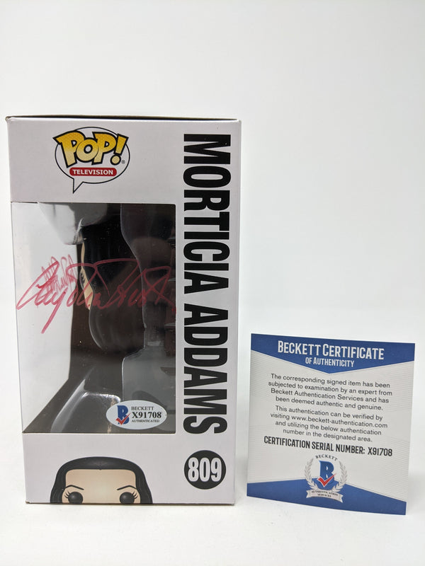 Anjelica Huston Addams Family Morticia Addams #809 Signed Funko Pop Beckett/ JSA COA Certified Autograph GalaxyCon